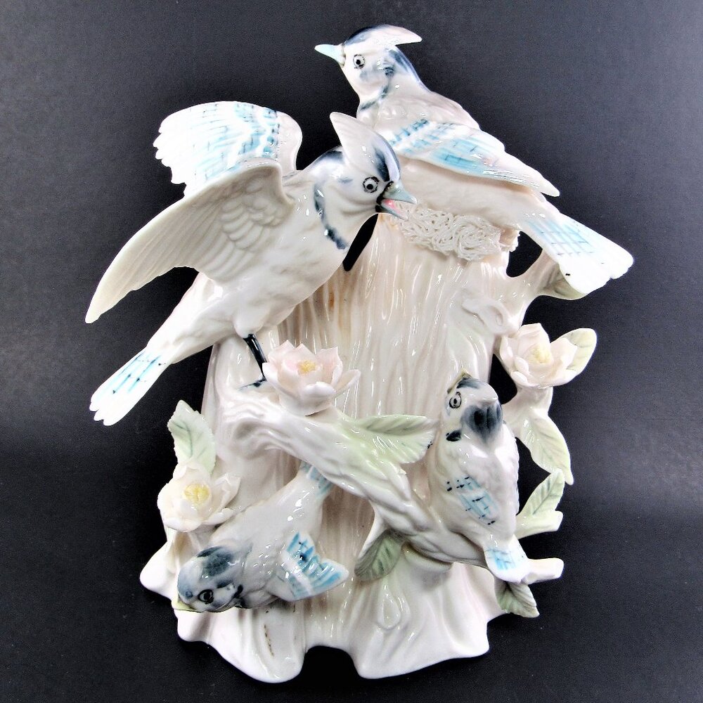 Vintage LENWILE ARDALT VERITHIN BLUE JAY Figurine 6874 Made in Japan